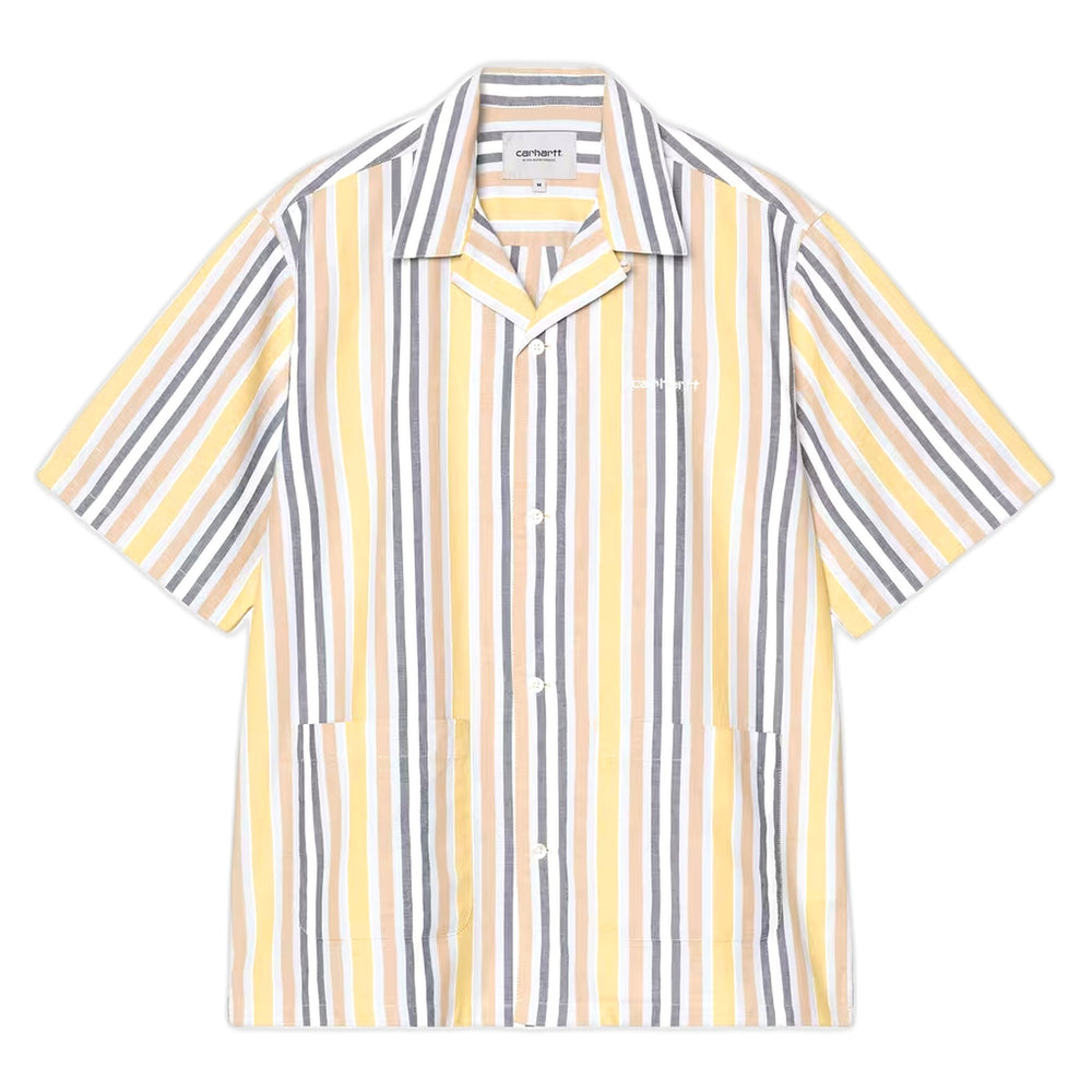 Camicia Carhartt Wip S/S Folsey Shirt - Folsey Stripe / Suncrest - Camicie di Carhartt Wip | Francis Concept