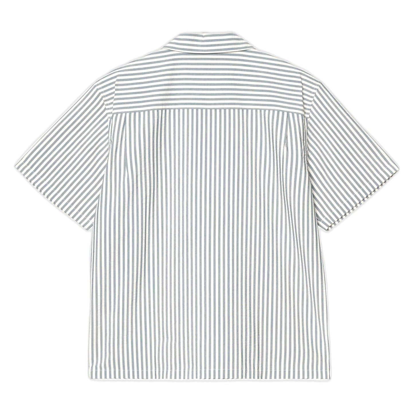 Camicia Carhartt Wip S/S Leavel Shirt -Leavel Stripe, Blue River