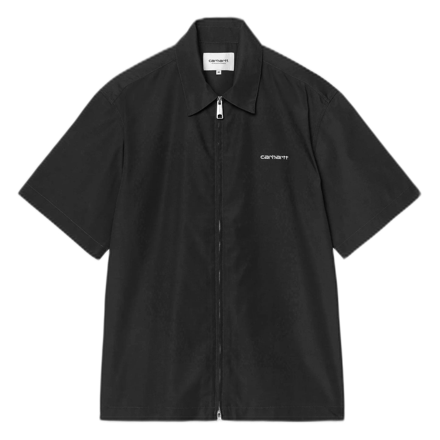 Camicia Carhartt Wip S/S Postal Zip Shirt - Black-Francis Concept