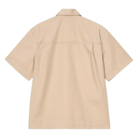 Camicia Carhartt Wip S/S Postal Zip Shirt - Iroko / Black