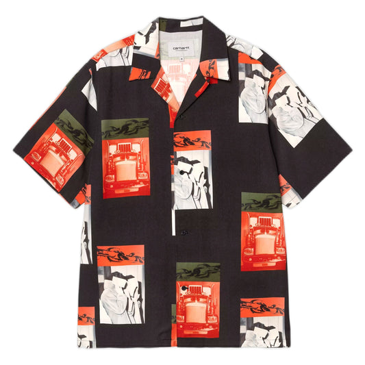 Camicia Carhartt Wip S/S Sean Hamilton Shirt - Sean Hamilton Print /Black