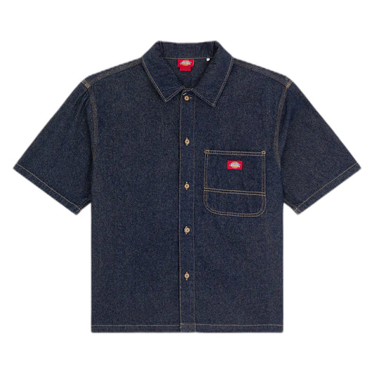 Camicia Dickies Denim SS Shirt - Rinsed - Camicie di Dickies | Francis Concept