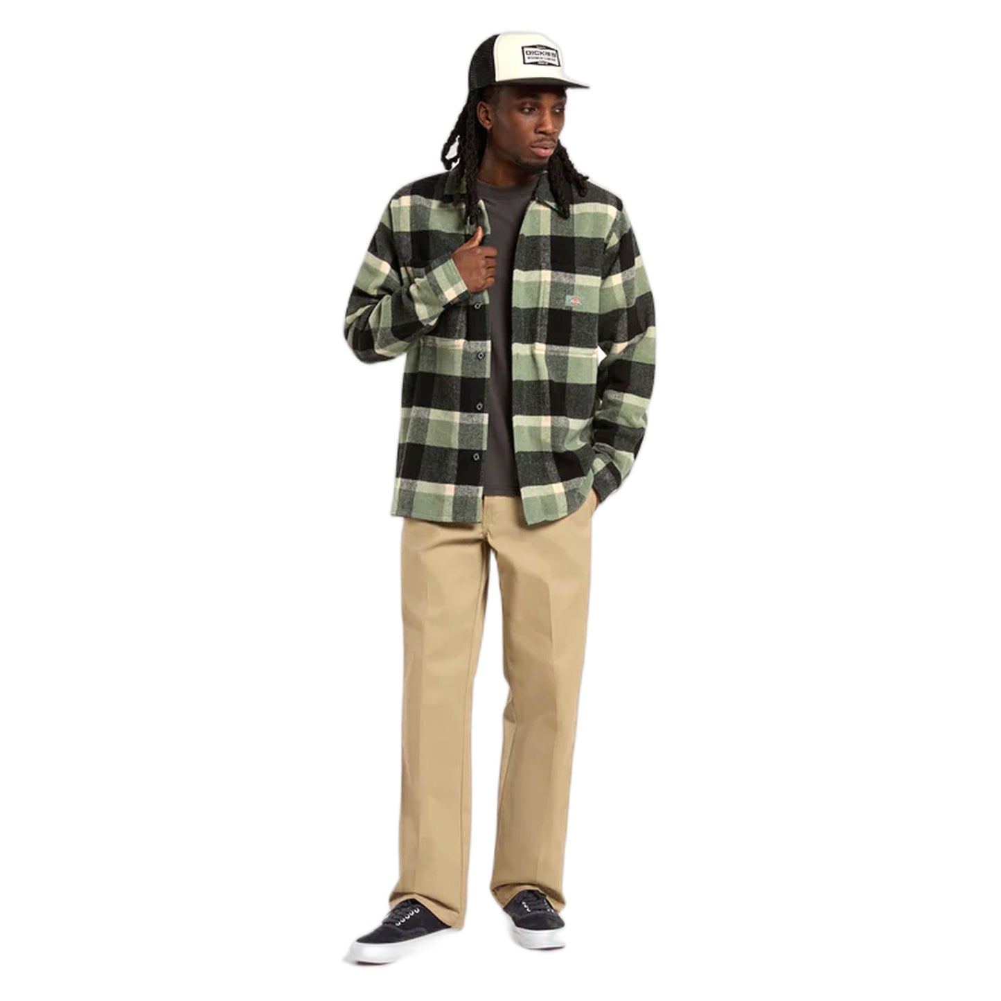 Camicia Dickies Plaid Coaling LS Shirt - Sea Spray - Camicie di Dickies | Francis Concept