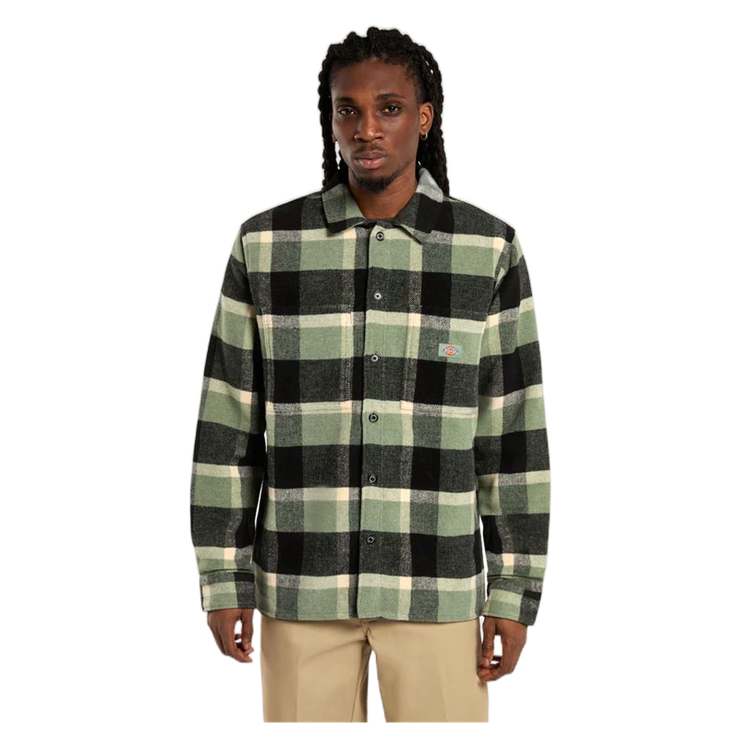 Camicia Dickies Plaid Coaling LS Shirt - Sea Spray - Camicie di Dickies | Francis Concept