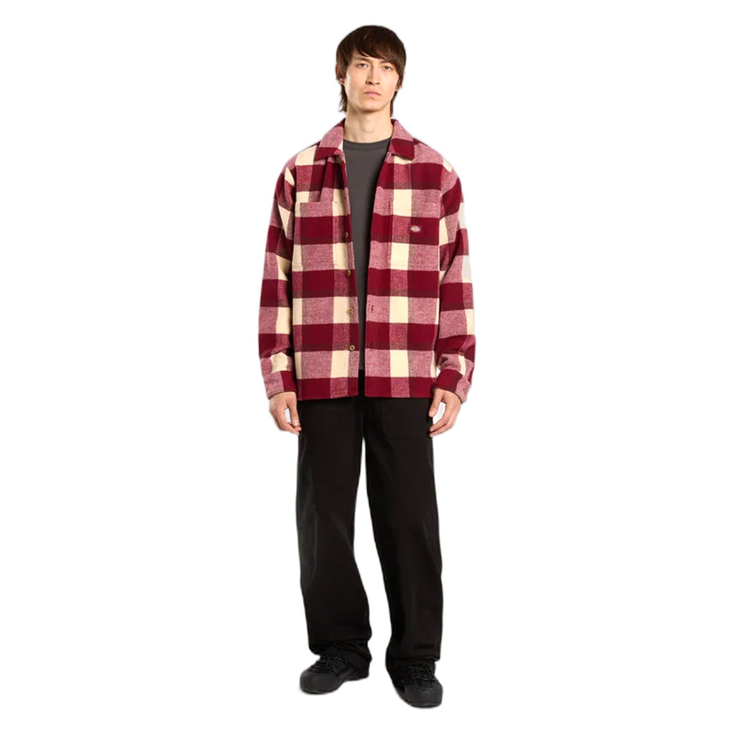 Camicia Dickies Plaid Coaling LS Shirt - Tibetan Red - Camicie di Dickies | Francis Concept