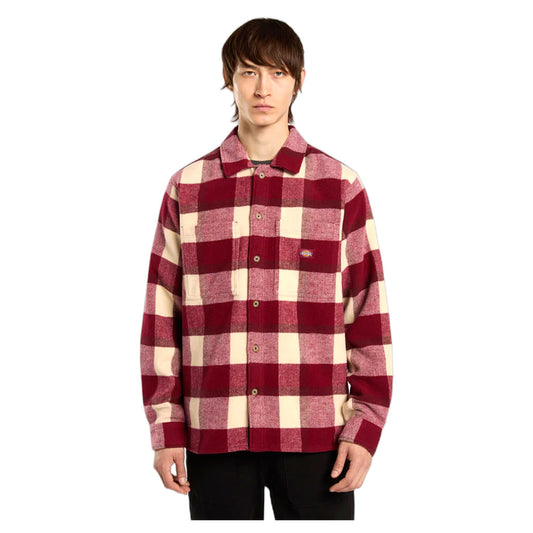 Camicia Dickies Plaid Coaling LS Shirt - Tibetan Red - Camicie di Dickies | Francis Concept