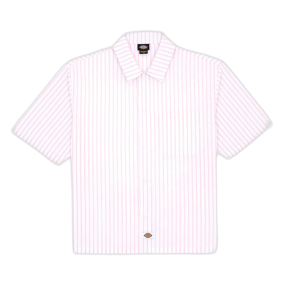 Camicia Dickies Venedocia Stripe Shirt SS - White-Francis Concept