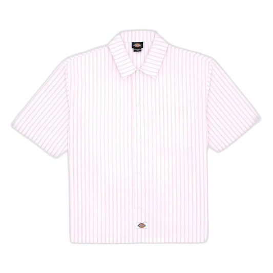Camicia Dickies Venedocia Stripe Shirt SS - White-Francis Concept