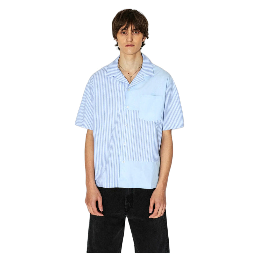 Camicia Dr Denim Mile Shirt - Lt Blue Stripe Mono-Francis Concept