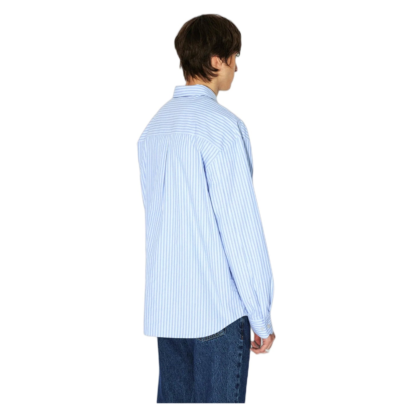 Camicia Dr Denim Wes Shirt - Lt Blue Stripe Draw-Francis Concept