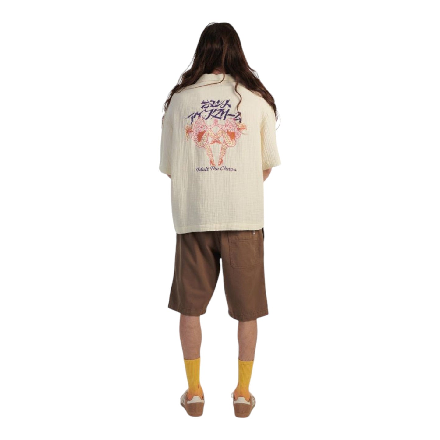 Camicia Edwin Melt The Chaos Shirt SS - Cream - Camicie di Edwin | Francis Concept