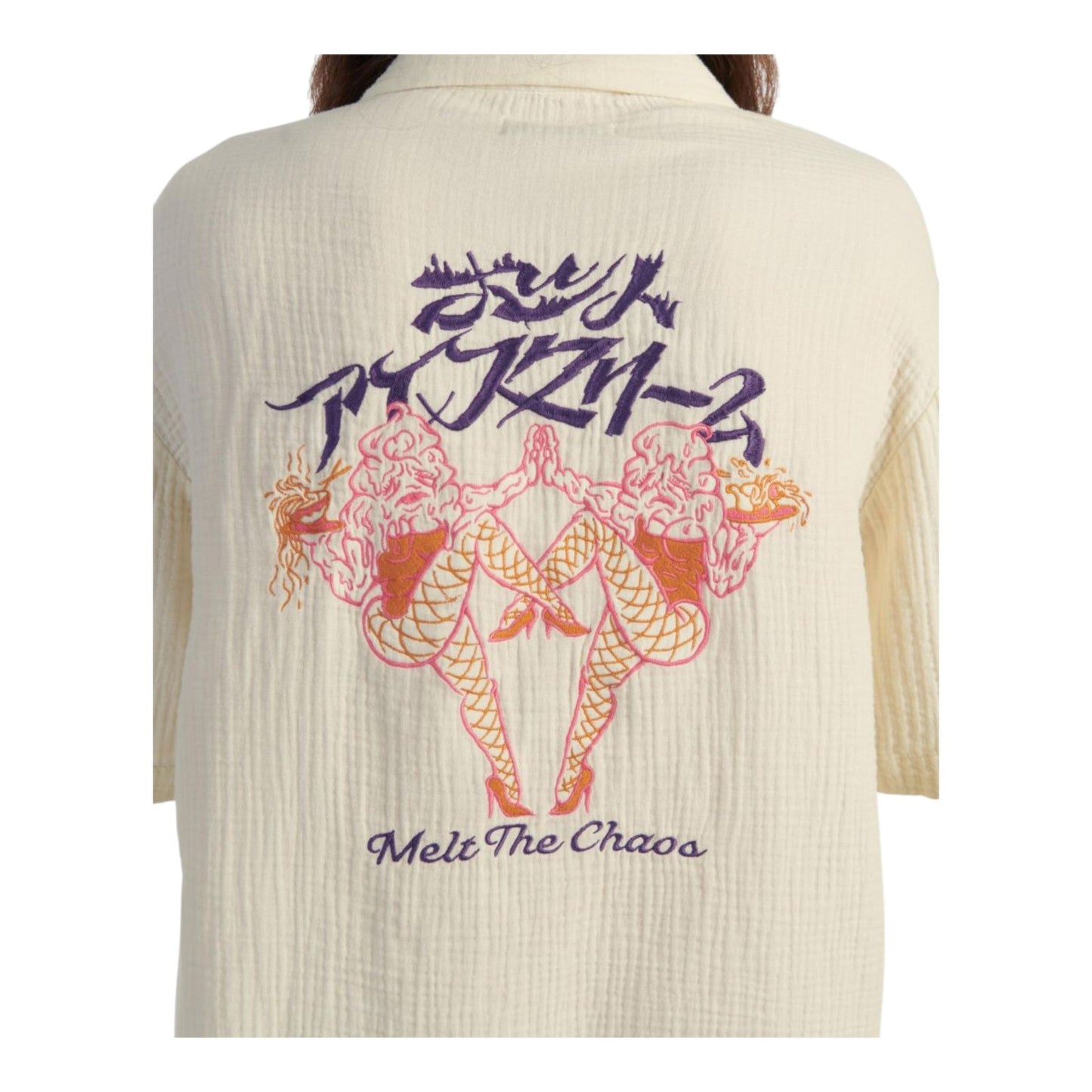 Camicia Edwin Melt The Chaos Shirt SS - Cream - Camicie di Edwin | Francis Concept
