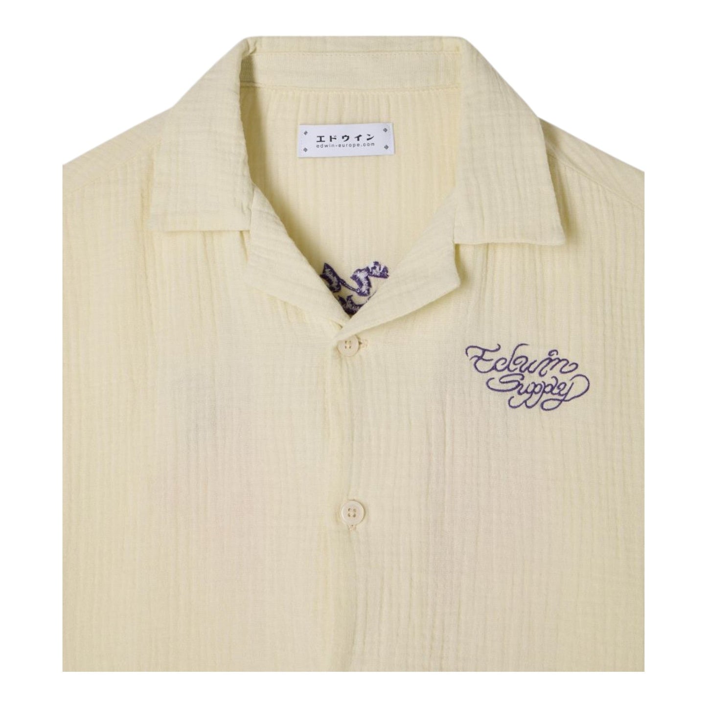Camicia Edwin Melt The Chaos Shirt SS - Cream - Camicie di Edwin | Francis Concept