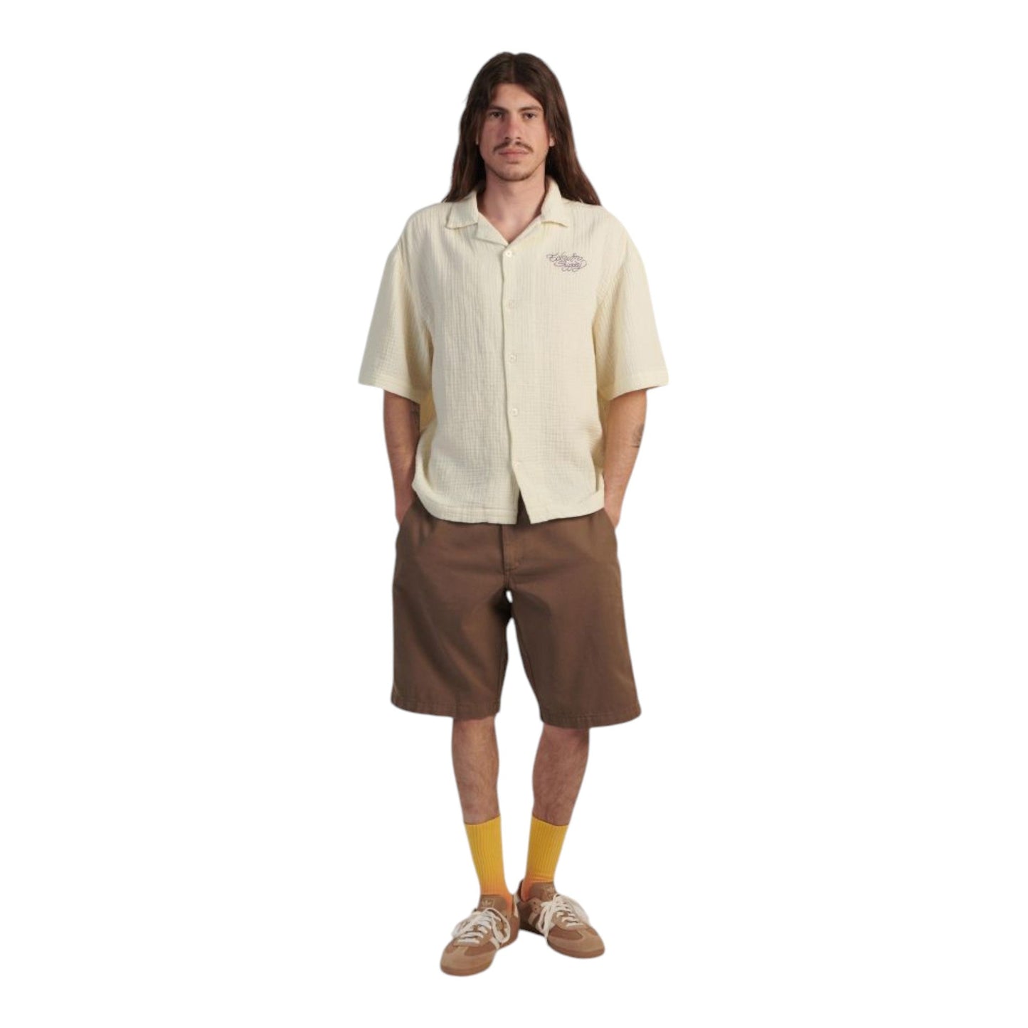 Camicia Edwin Melt The Chaos Shirt SS - Cream - Camicie di Edwin | Francis Concept
