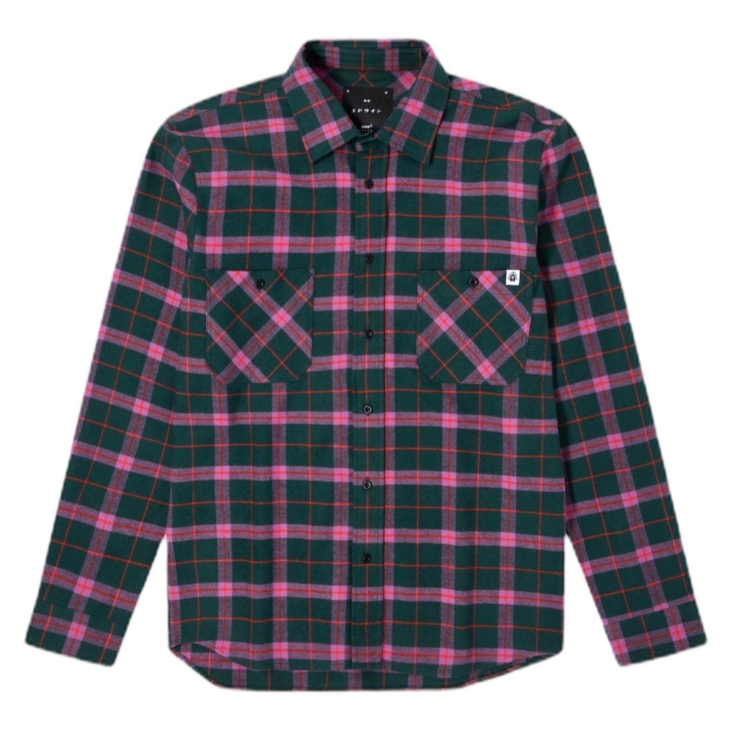 Camicia Edwin Millenium Shirt Ls - Green/Purple/Red - Camicie di Edwin | Francis Concept