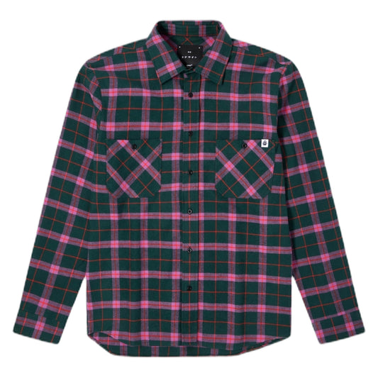 Camicia Edwin Millenium Shirt Ls - Green/Purple/Red - Camicie di Edwin | Francis Concept
