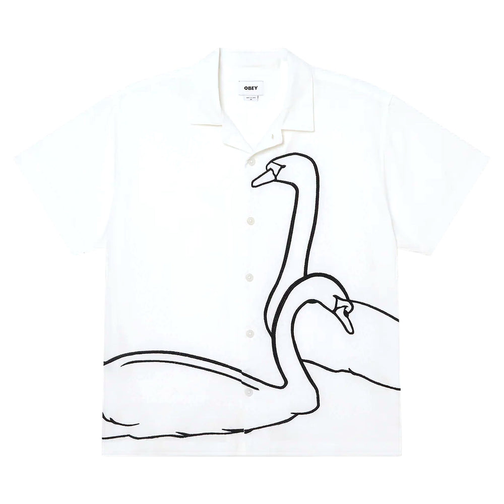 Camicia Obey Cliff Woven - White-Francis Concept