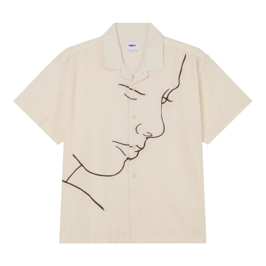 Camicia Obey Frances Woven SS - Unbleached Multi - Camicie di Obey | Francis Concept