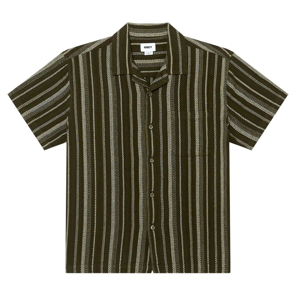 Camicia Obey Hugh Woven - Dark Sage Multi-Francis Concept