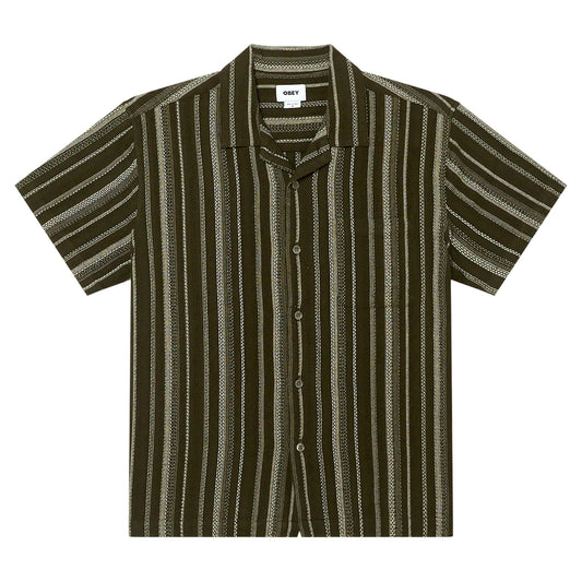 Camicia Obey Hugh Woven - Dark Sage Multi-Francis Concept