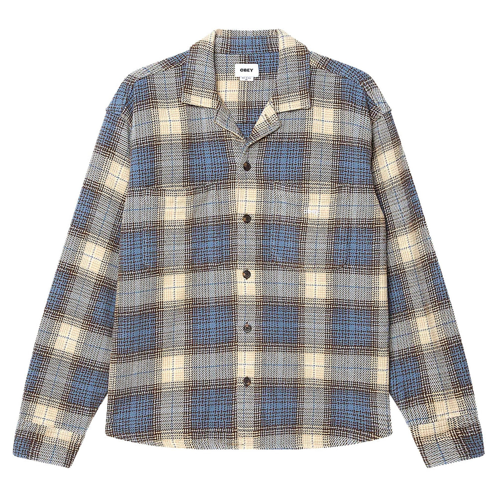 Camicia Obey Laurel Woven - Coronet Blue Multi - Camicie di Obey | Francis Concept