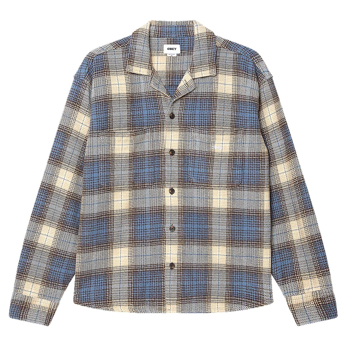 Camicia Obey Laurel Woven - Coronet Blue Multi - Camicie di Obey | Francis Concept