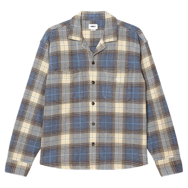Camicia Obey Laurel Woven - Coronet Blue Multi - Camicie di Obey | Francis Concept