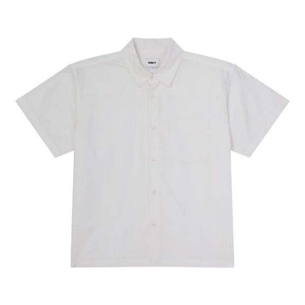 Camicia Obey Wire Woven SS - White - Camicie di Obey | Francis Concept
