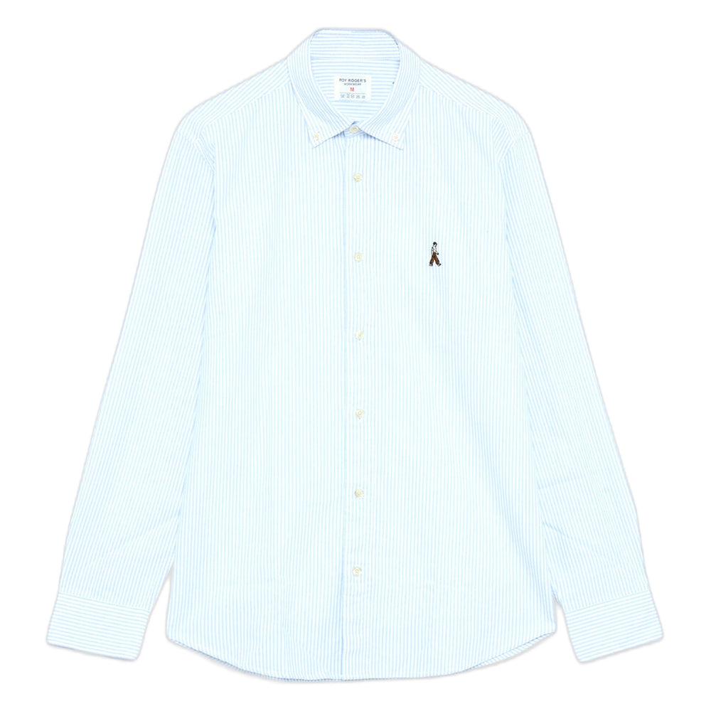 Camicia Roy Roger's Shirt John Oxford Stripe - White / Sky