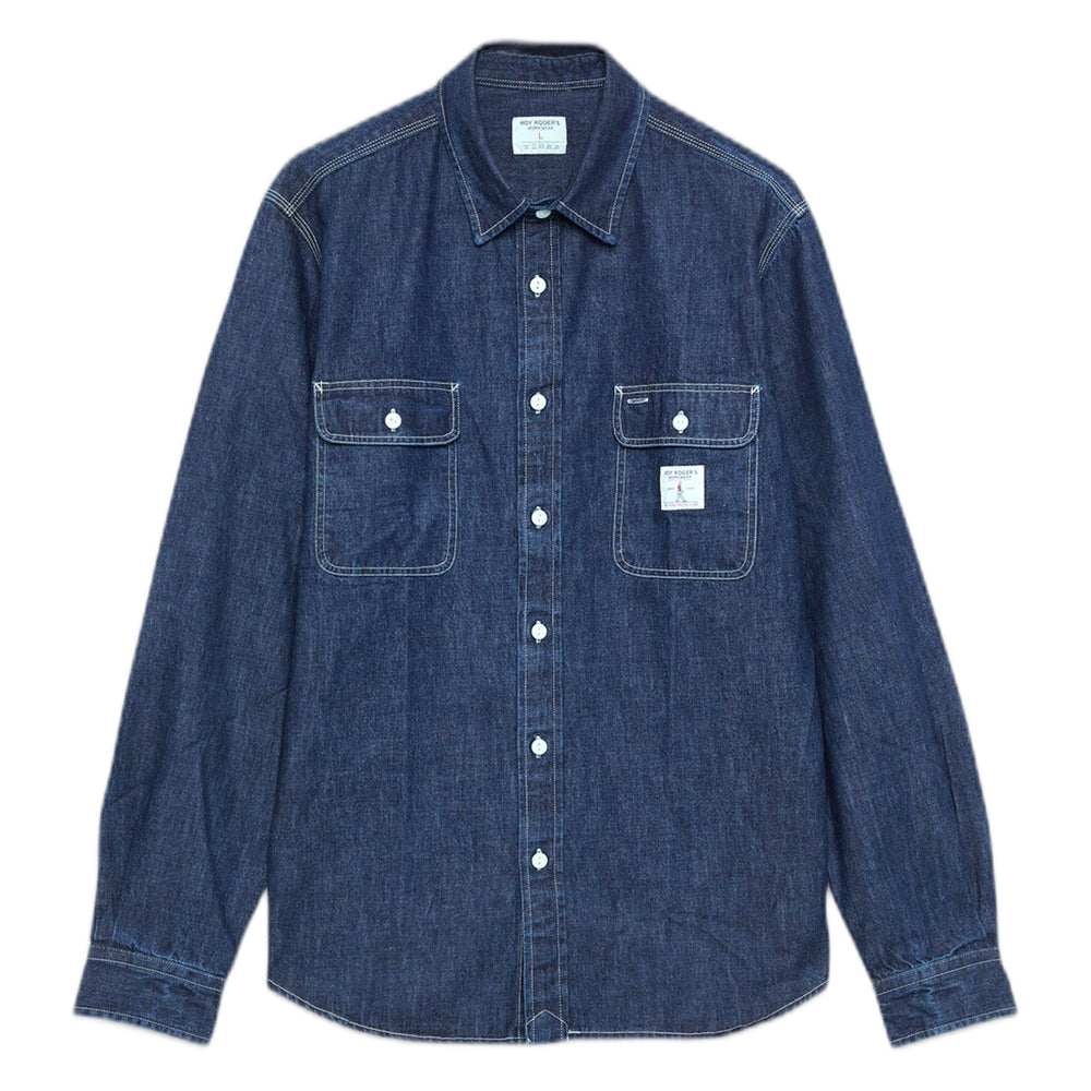Camicia Roy Roger's Utility Shirt Denim - Denim Dark Stone