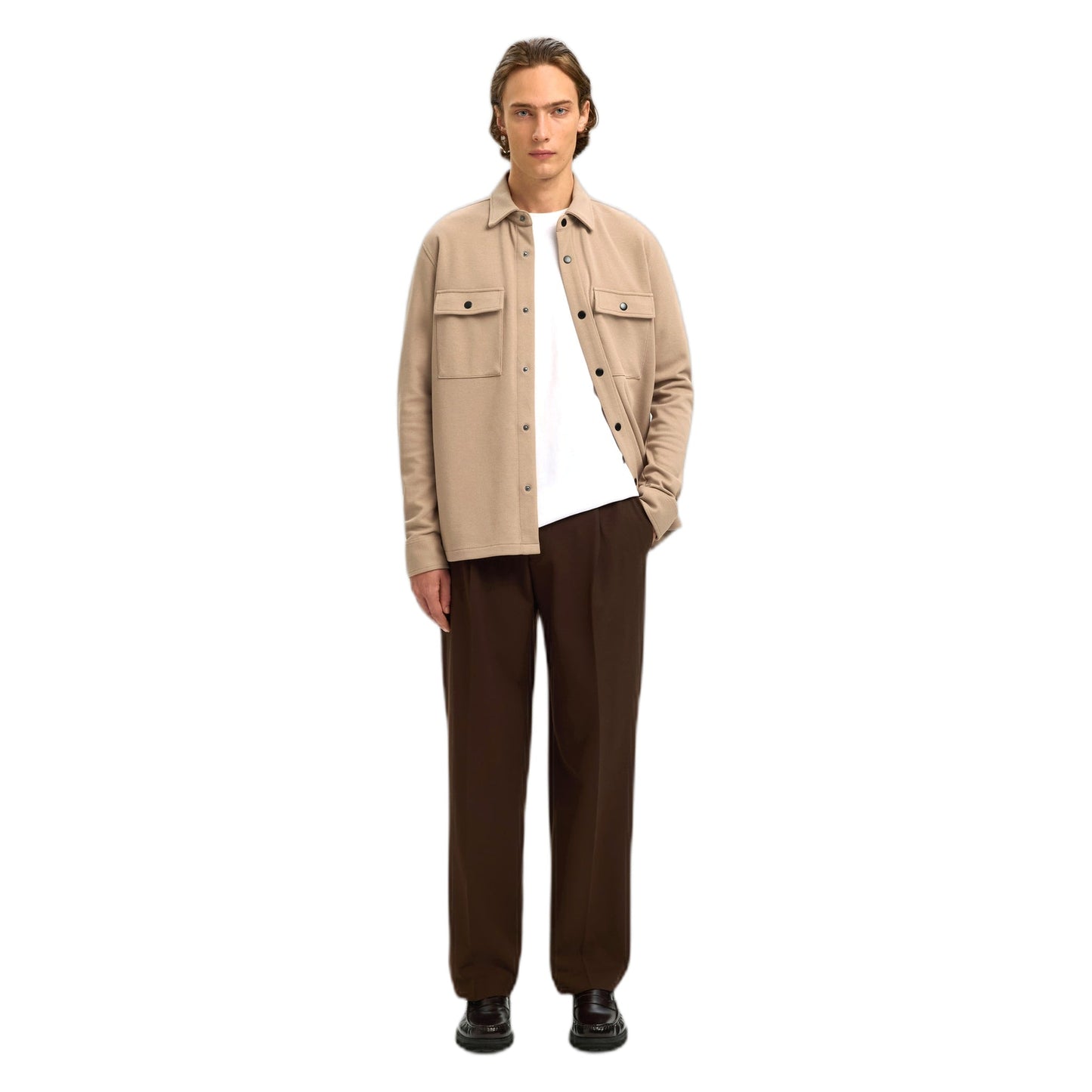 Camicia Selected Homme Jackie Sweat Jacket - Marrone-Francis Concept