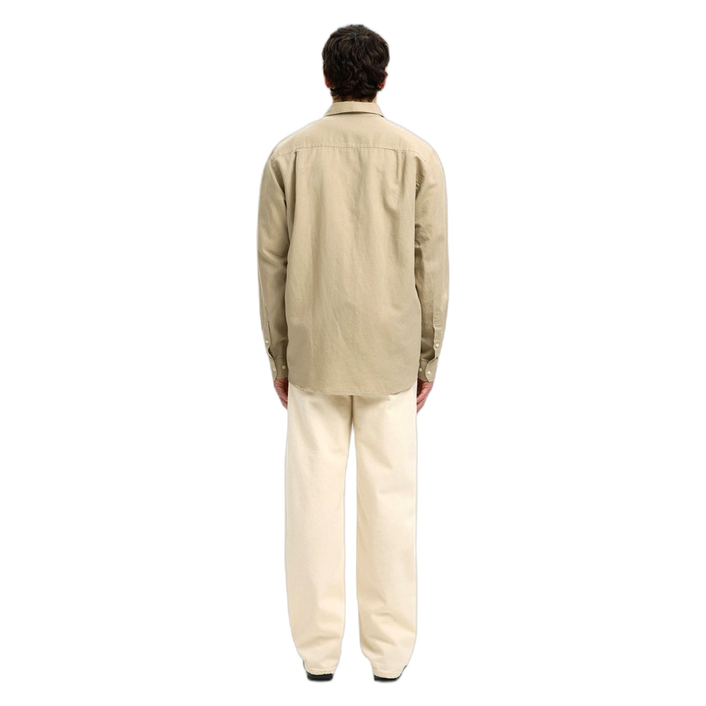 Camicia Selected Homme Regular Claus Clay Linen Blend LS Shirt - Beige