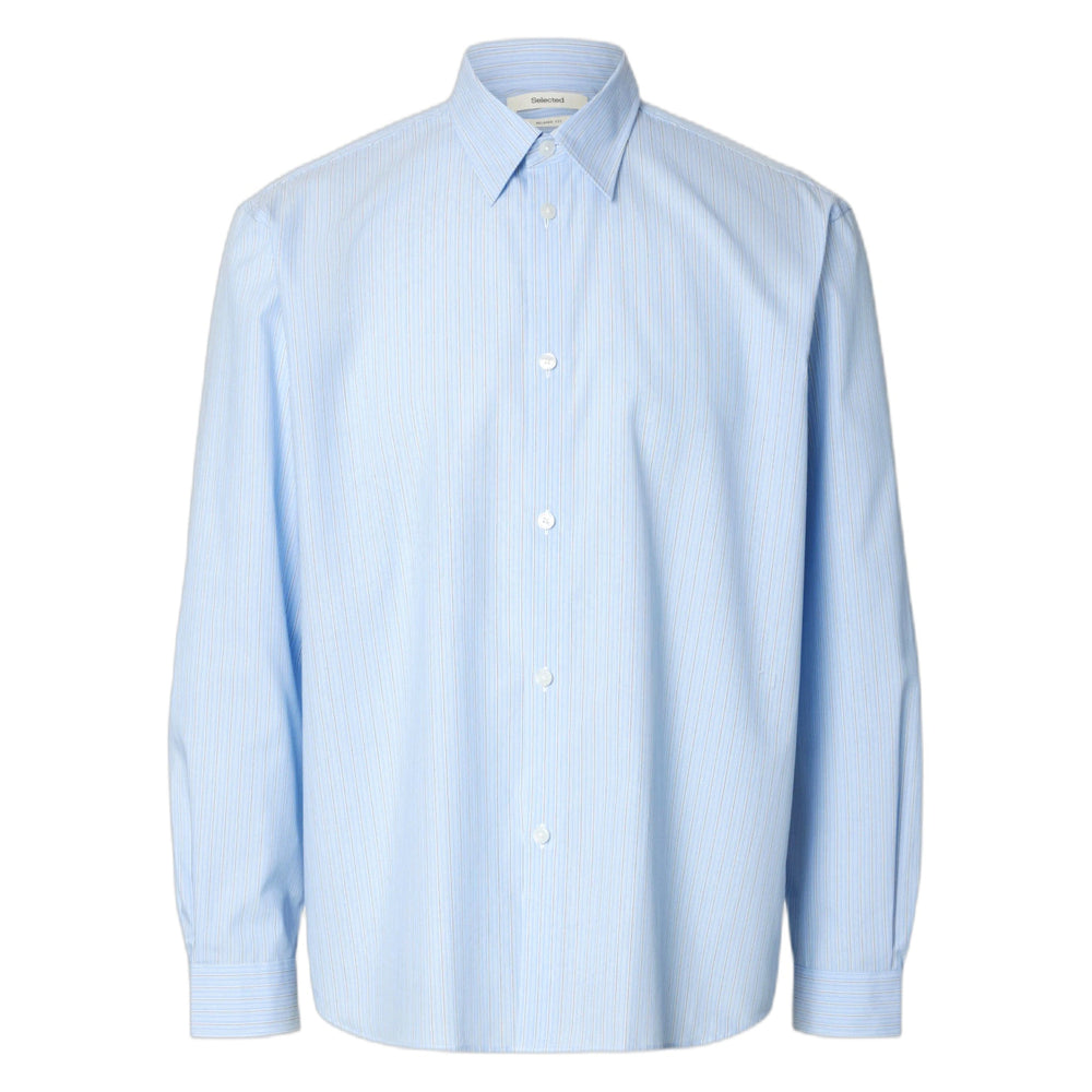 Camicia Selected Homme Relax Ben Stripe LS Shirt - Blue-Francis Concept