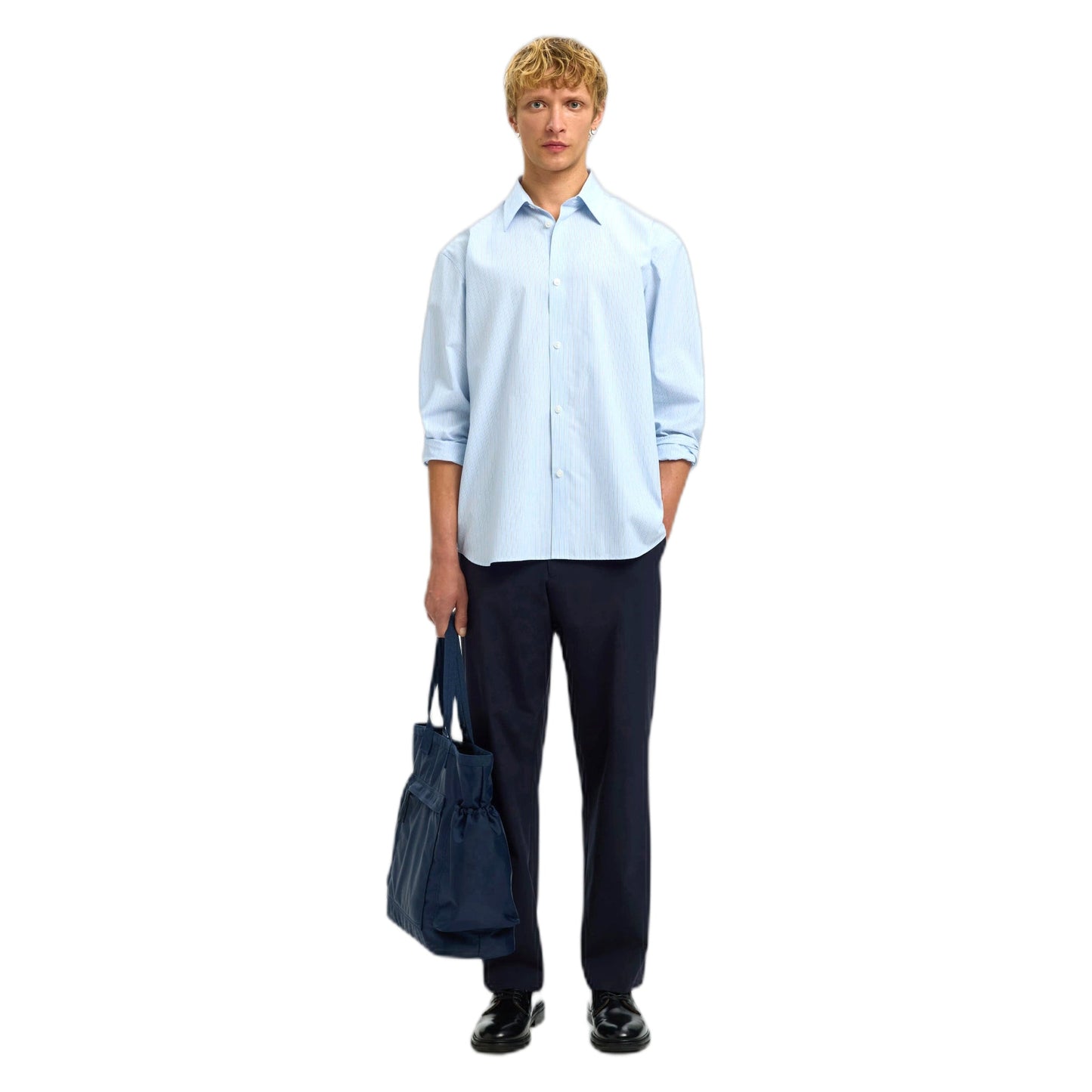 Camicia Selected Homme Relax Ben Stripe LS Shirt - Blue-Francis Concept