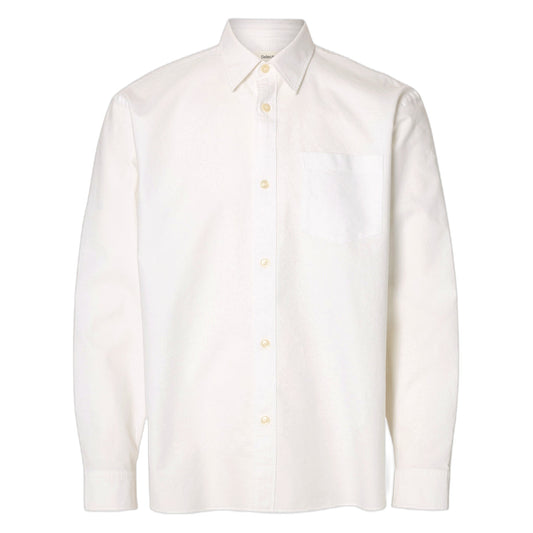 Camicia Selected Homme Relax Sander Oxford Shirt LS - Bianco