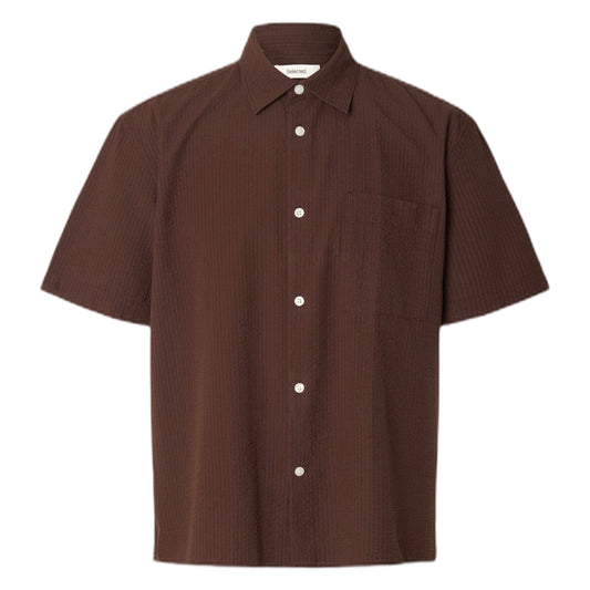 Camicia Selected Homme Relaxed Stuart Seersucker SS Shirt - Bracken