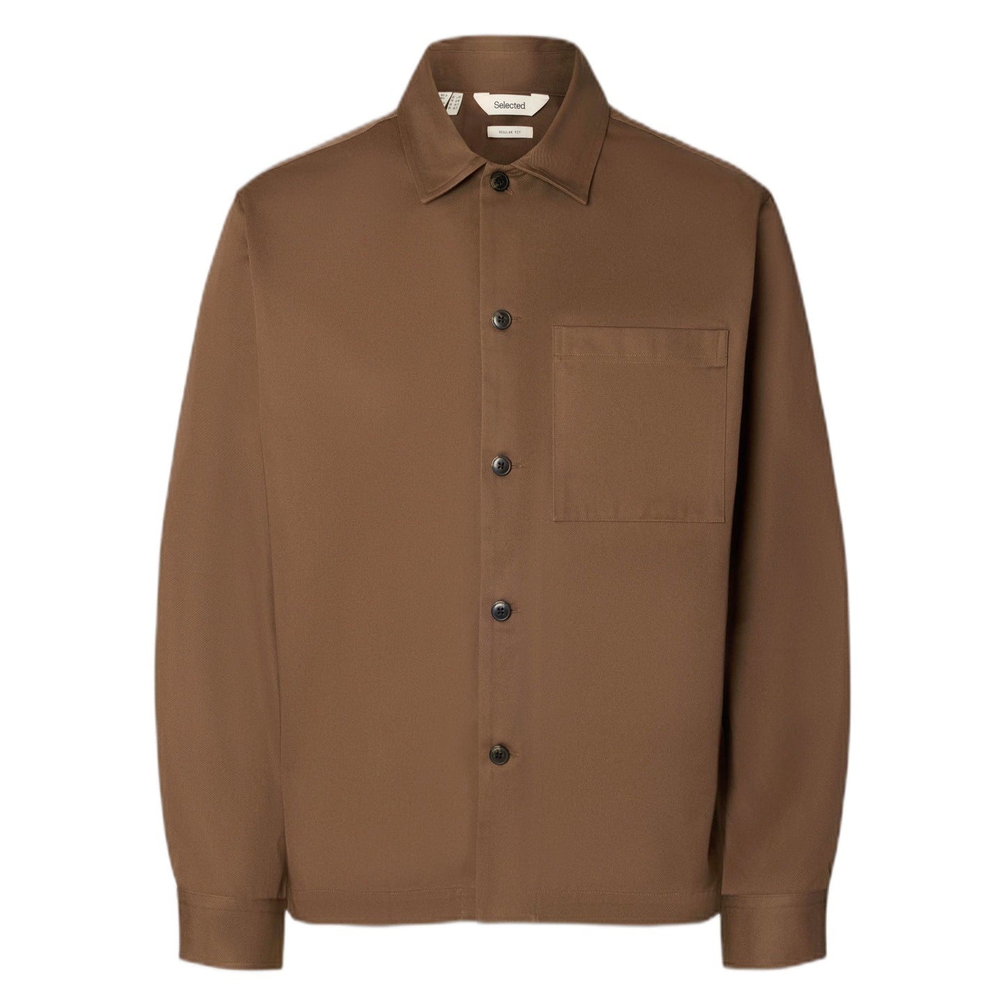 Camicia Selected Homme Tate Heavy Twill Overshirt - Marrone - Giacche di Selected Homme | Francis Concept