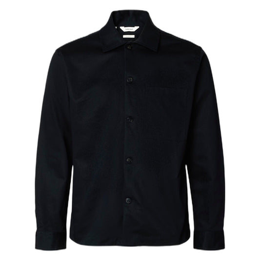 Camicia Selected Homme Tate Heavy Twill Overshirt - Nero - Camicie di Selected Homme | Francis Concept