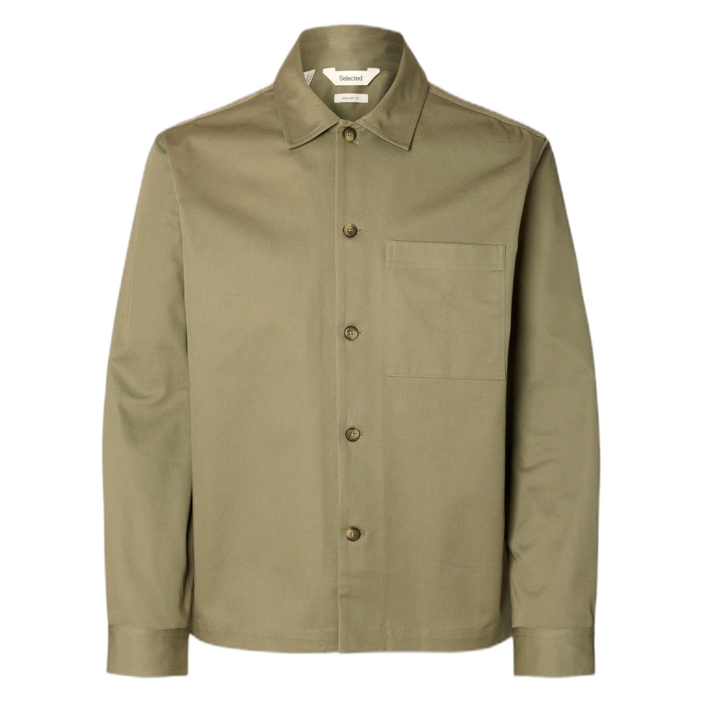 Camicia Selected homme Tate Heavy Twill Overshirt - Verdone - Giacche di Selected Homme | Francis Concept