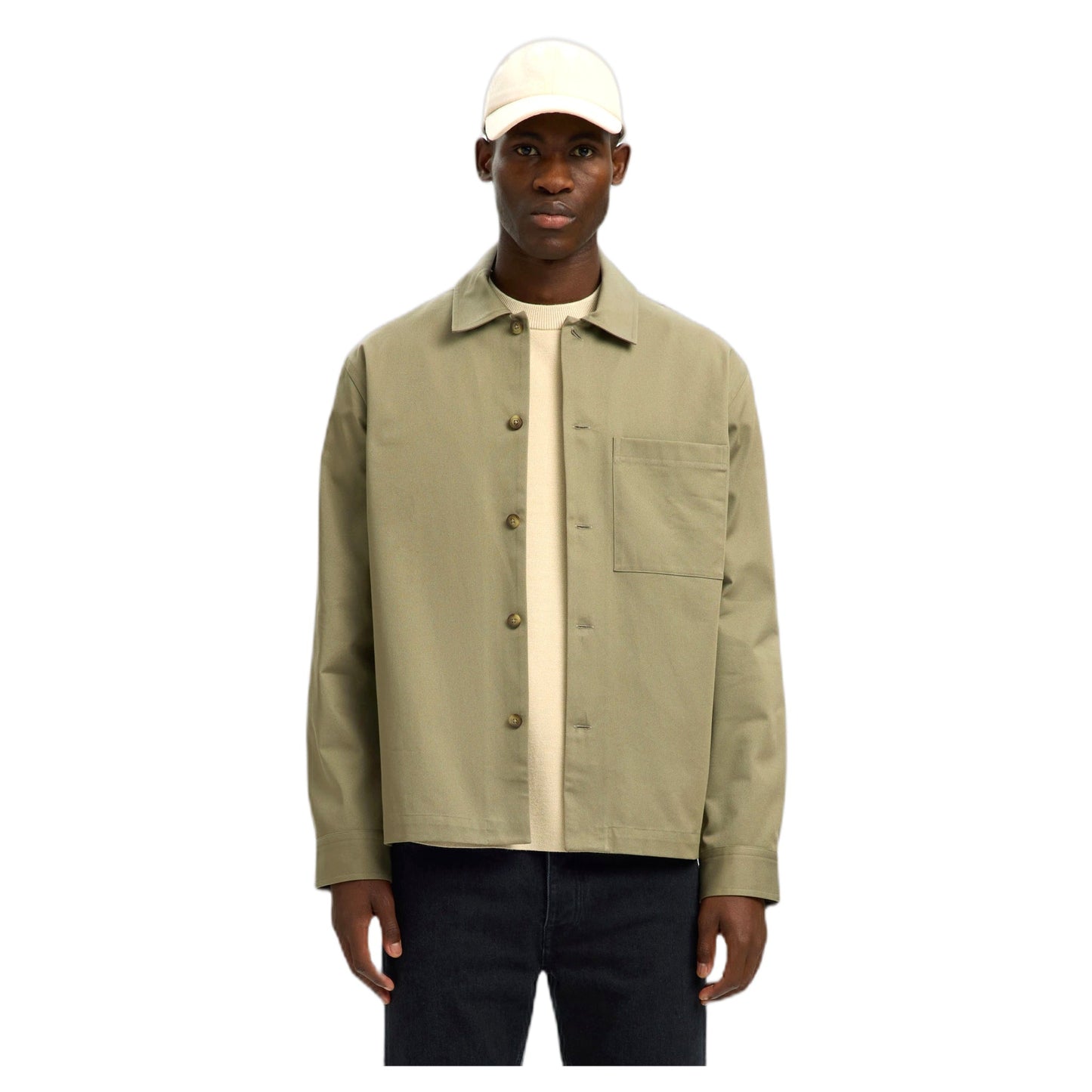 Camicia Selected homme Tate Heavy Twill Overshirt - Verdone - Giacche di Selected Homme | Francis Concept