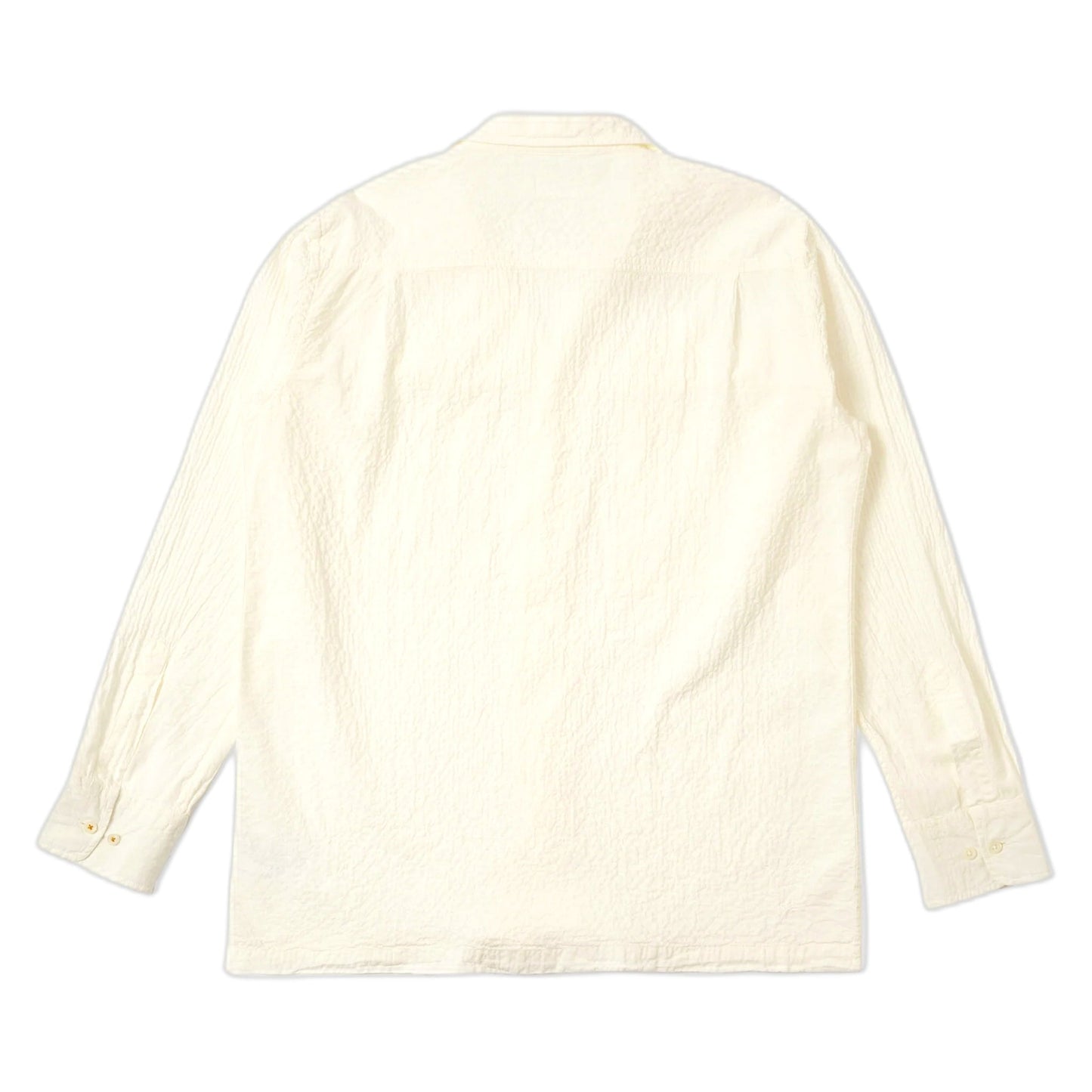 Camicia Universal Works Attendant Shirt Arten Seersucker - Ecru