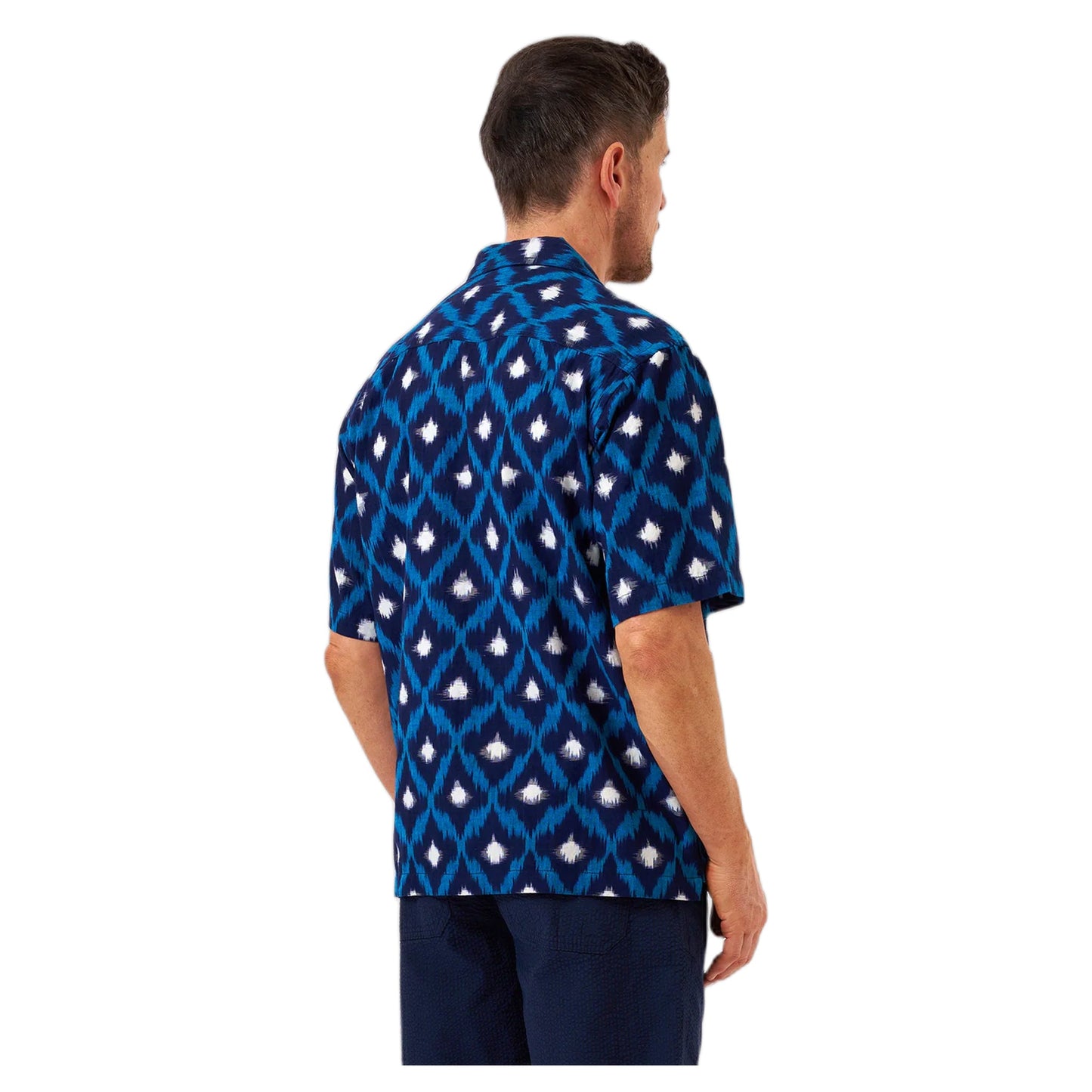 Camicia Universal Works Deck Shirt Diamond Ikat - Indigo