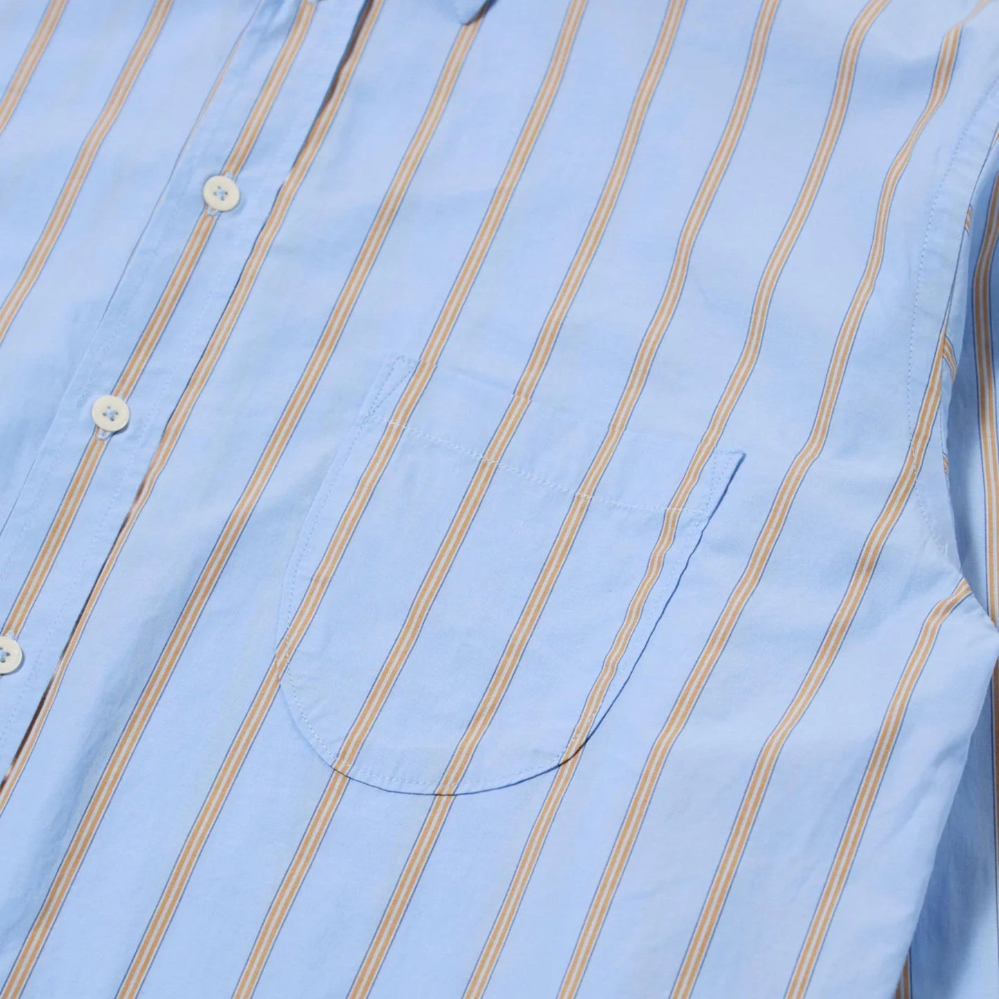 Camicia Universal Works Lazy Day Shirt Pop Stripe Four - Blue - Camicie di Universal Works | Francis Concept