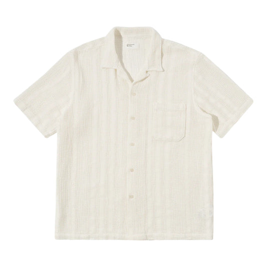 Camicia Universal Works Road Shirt - Ecru - Camicie di Universal Works | Francis Concept