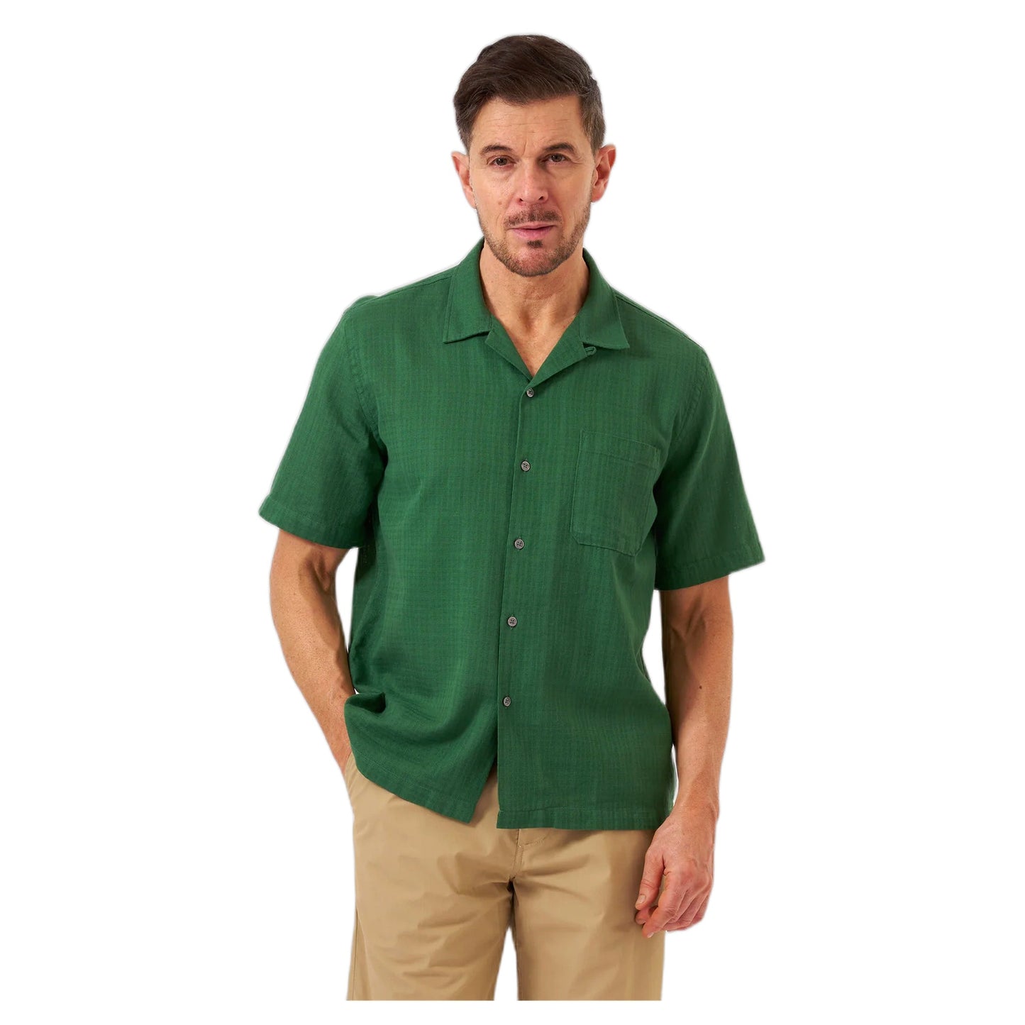 Camicia Universal Works Road Shirt Letts Cotton - Green-Francis Concept