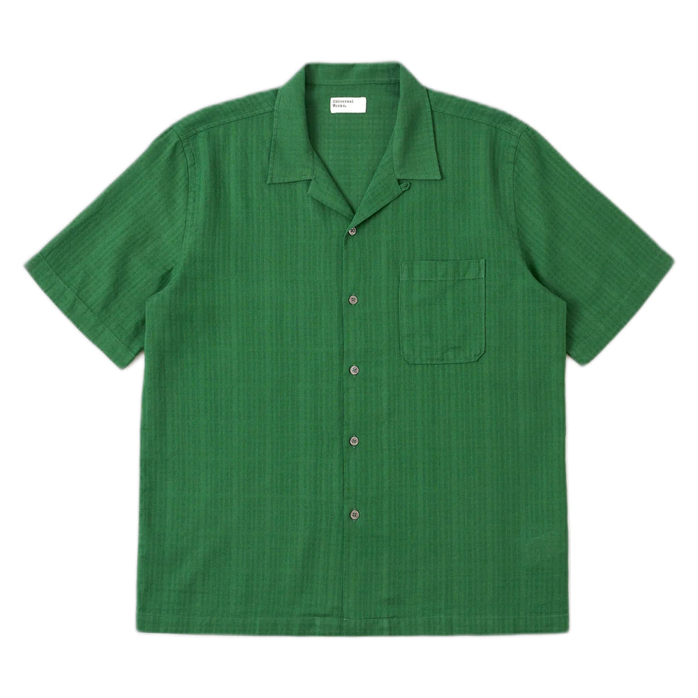 Camicia Universal Works Road Shirt Letts Cotton - Green-Francis Concept