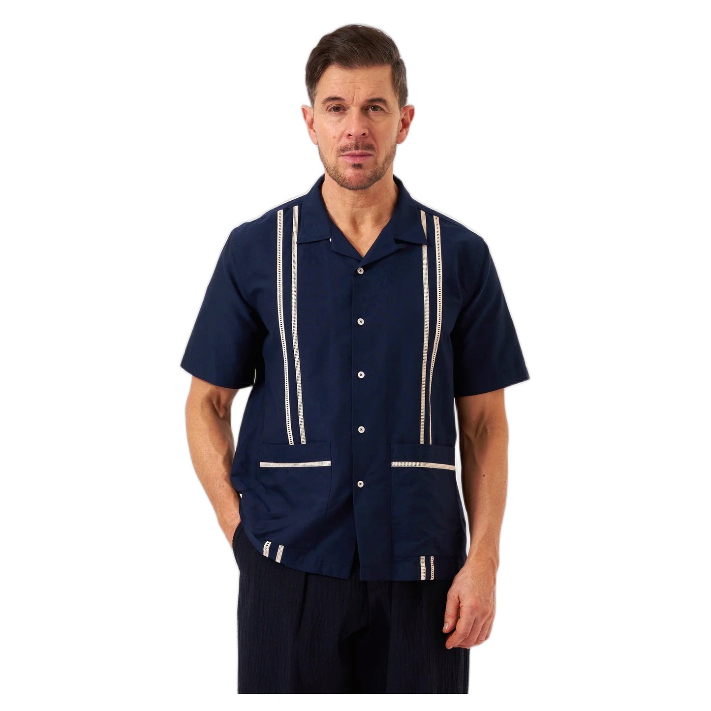 Camicia Universal Works Tropicana Shirt Classic Oxford - Navy