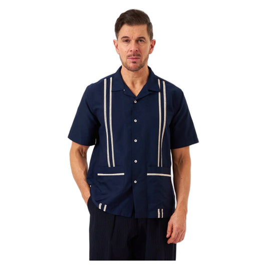 Camicia Universal Works Tropicana Shirt Classic Oxford - Navy - Camicie di Universal Works | Francis Concept