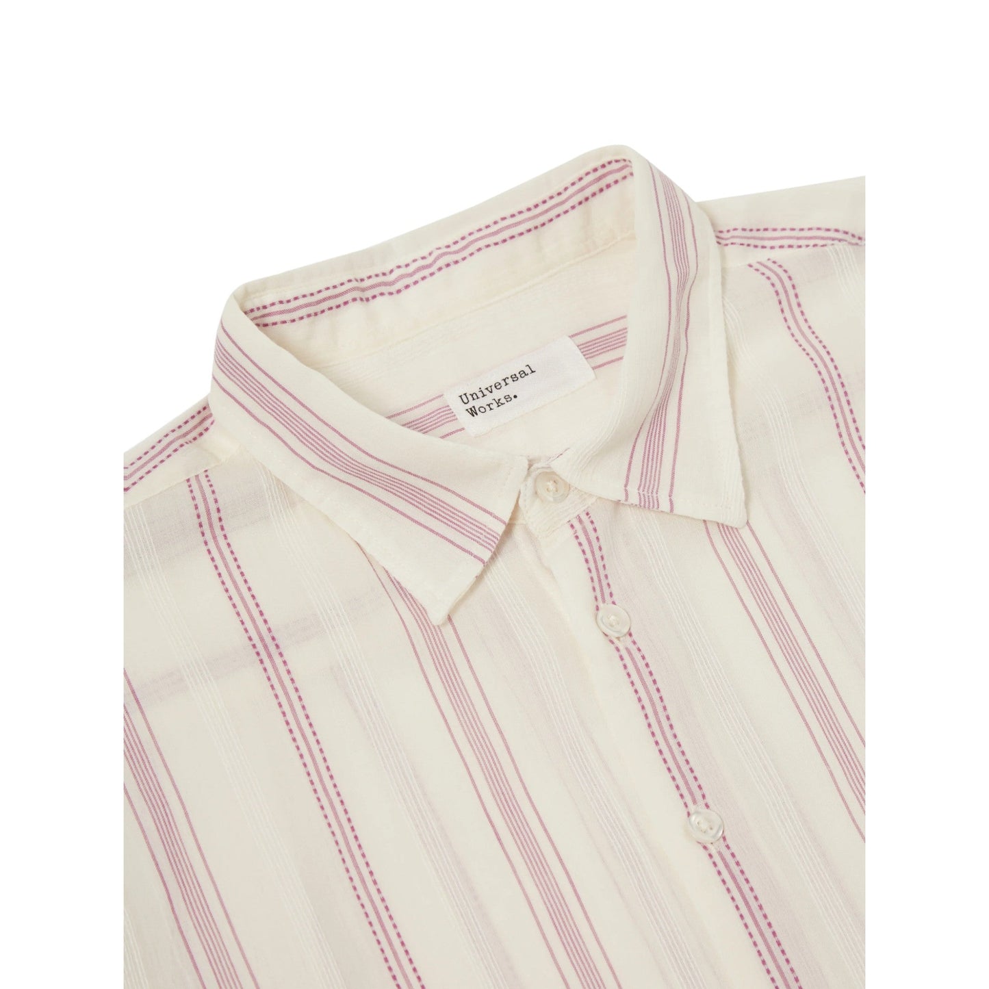 Camicia Uomo Universal Works Hendrix Curry Stripe Square Pocket Shirt - Bianco - Camicie di Universal Works | Francis Concept