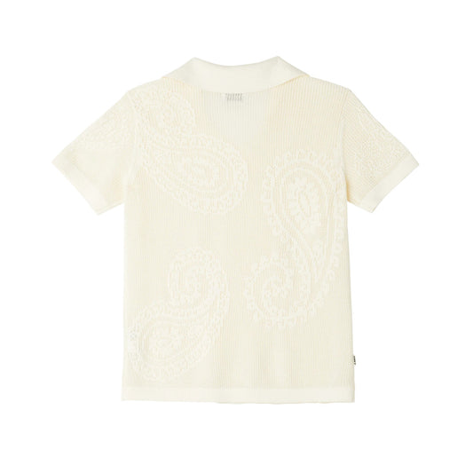 Polo Donna Obey Briana open Knit Shirt - Bianco Francis Concept